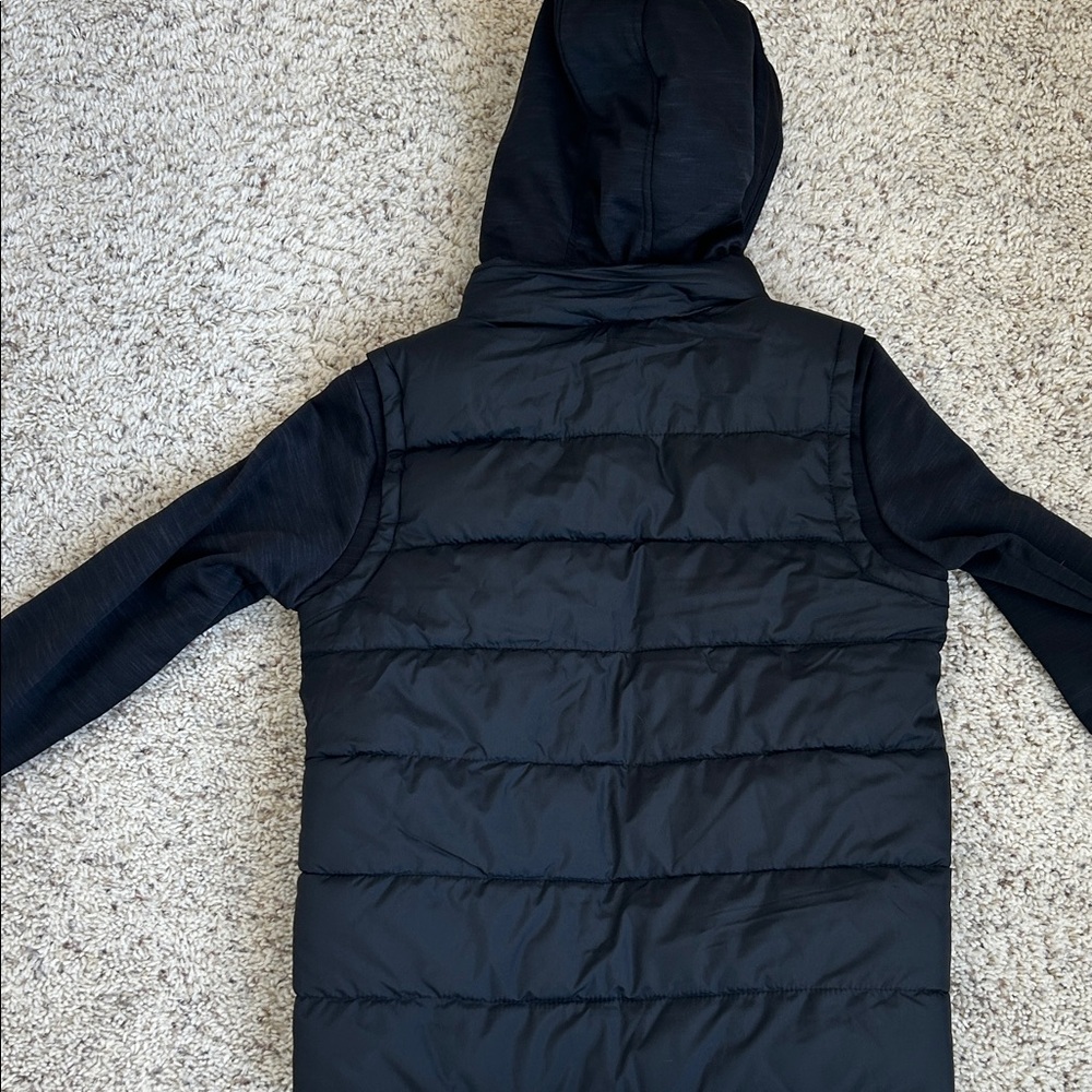 NWT Old Navy Kids Black Hooded Jacket, Size L (10-12) - Picture 8 of 9